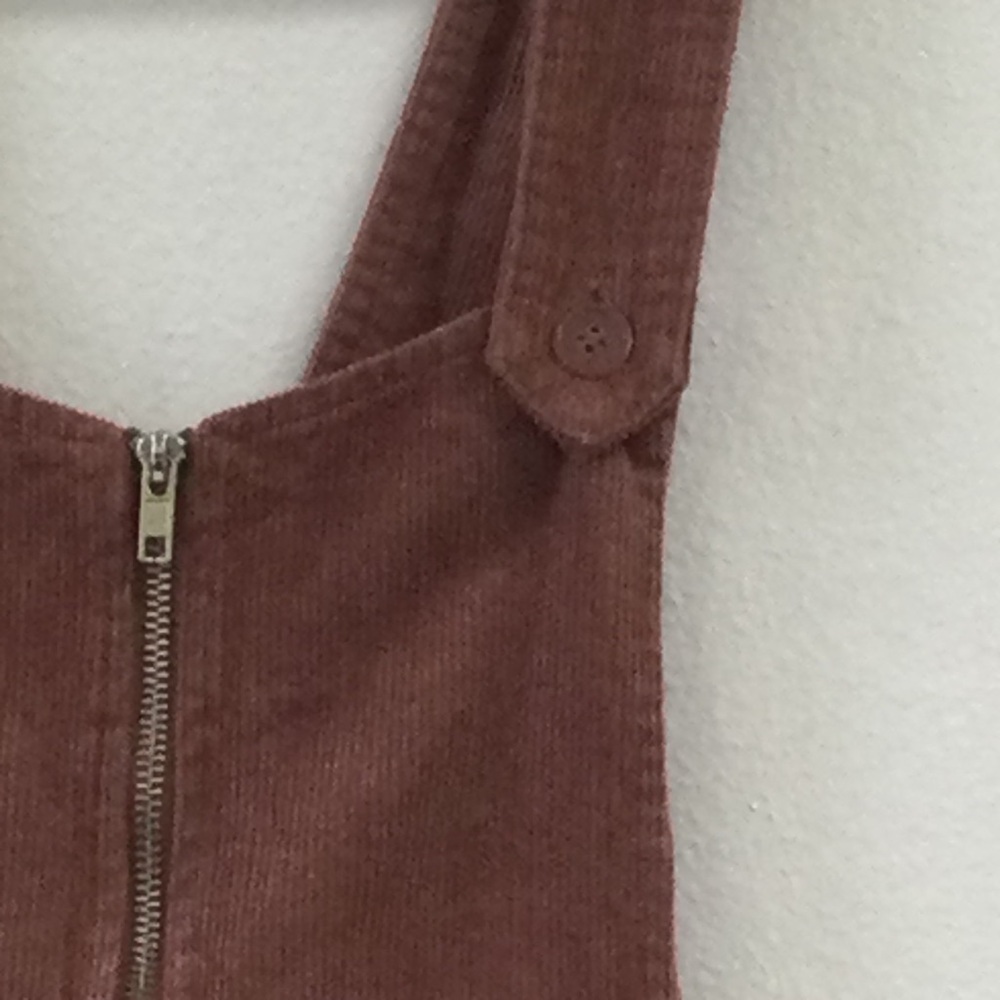 Wild Fable Brown Corduroy Jumpsuit with Bib Front - Picture 2 of 10